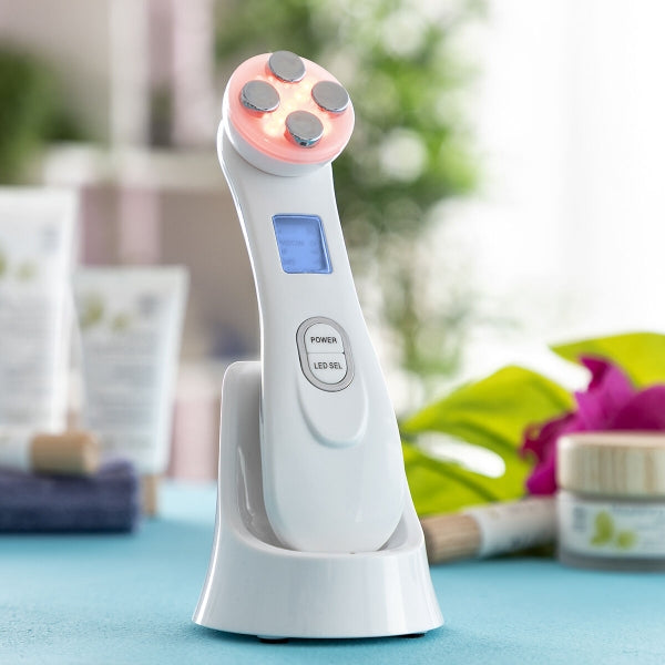 Facial Massager with Radiofrequency, Phototherapy and Electrostimulation
