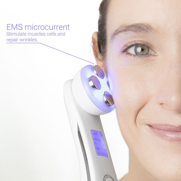 Facial Massager with Radiofrequency, Phototherapy and Electrostimulation
