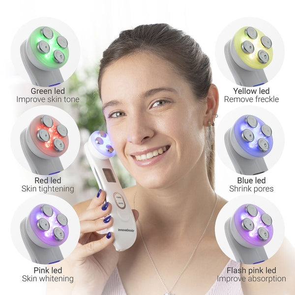 Facial Massager with Radiofrequency, Phototherapy and Electrostimulation